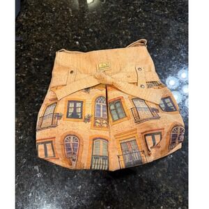 Montado Portuguese Cork Crossbody Bag Window Print Eco Friendly Tan Handbag
